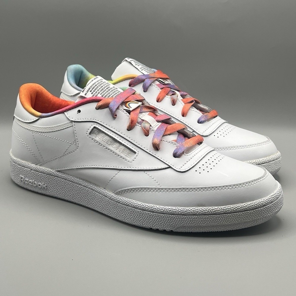 Reebok Club C Pride All Types of Love Rainbow Shoes - Men's Size 12‎ NEW